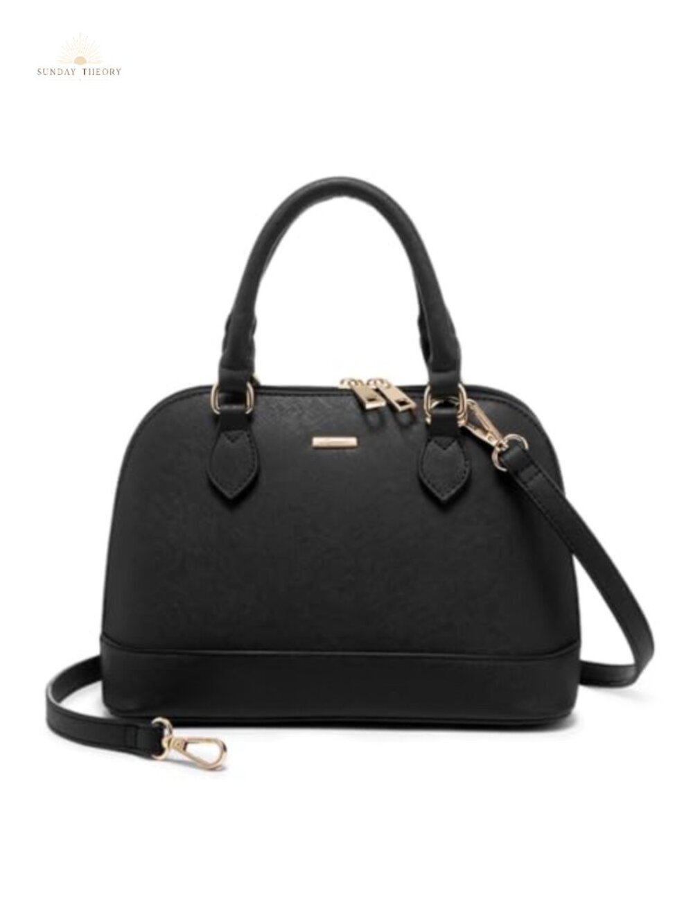 LOVEVOOK Women's Faux Leather Crossbody Satchel Bag Double Zip